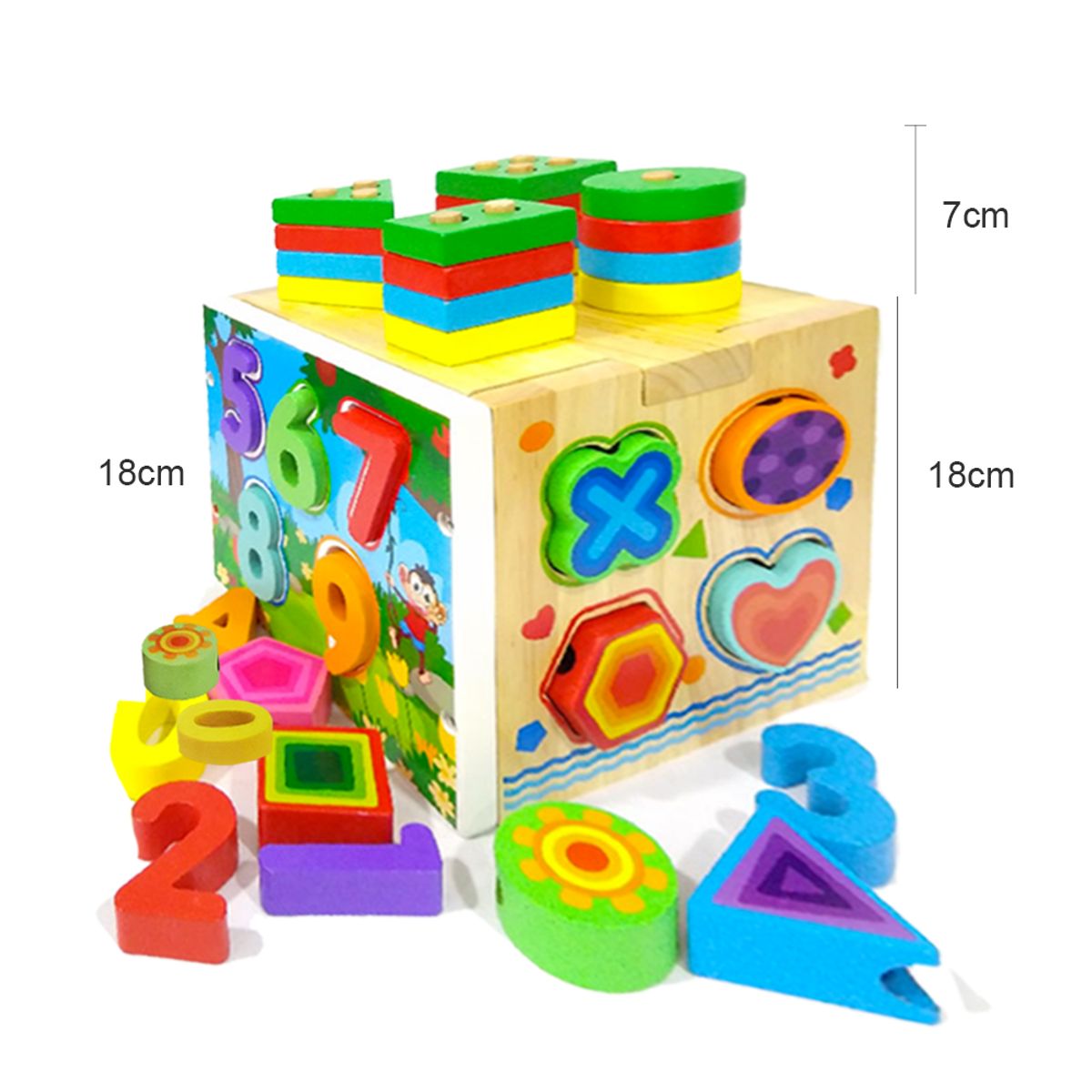 GENERICO - Cubo Multifuncion Montessori Plantado Estimulacion Temprana