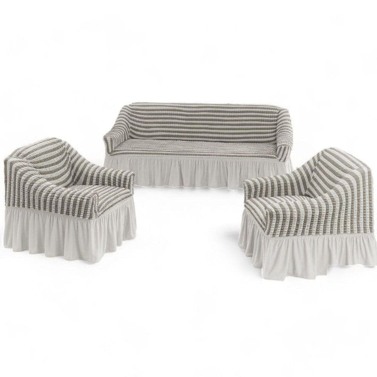 IMPORTADO MC - Funda de mueble 3-2-1 spandex burbuja GRAY PASSIVE