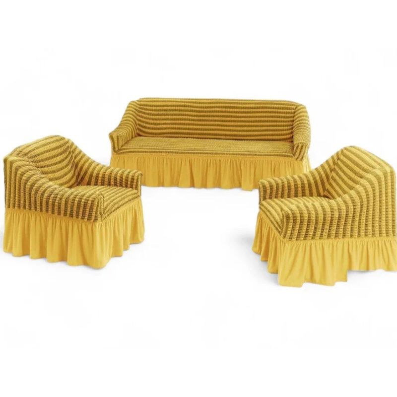 IMPORTADO MC - Funda de mueble 3-2-1 spandex burbuja GOLD
