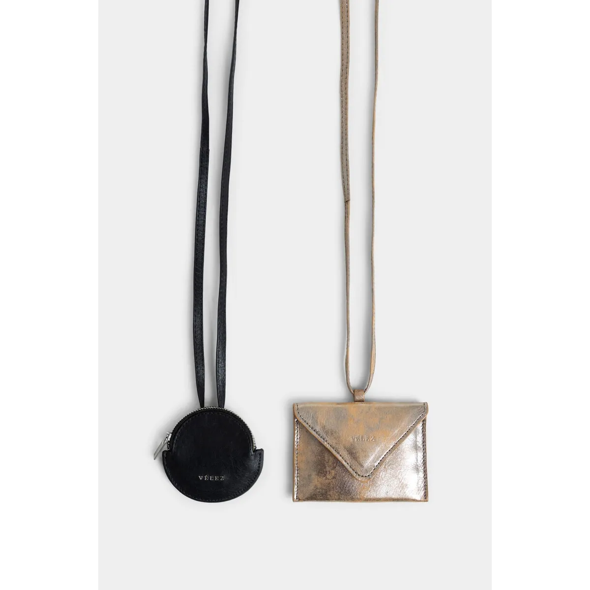 VELEZ - Vélez Monedero Mallorca De Cuero Liso Para Mujer Negro