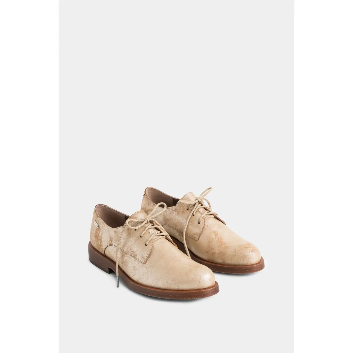 VELEZ - Vélez Zapato De Cordón Alba Cuero Folia Mujer Oxford Dorado