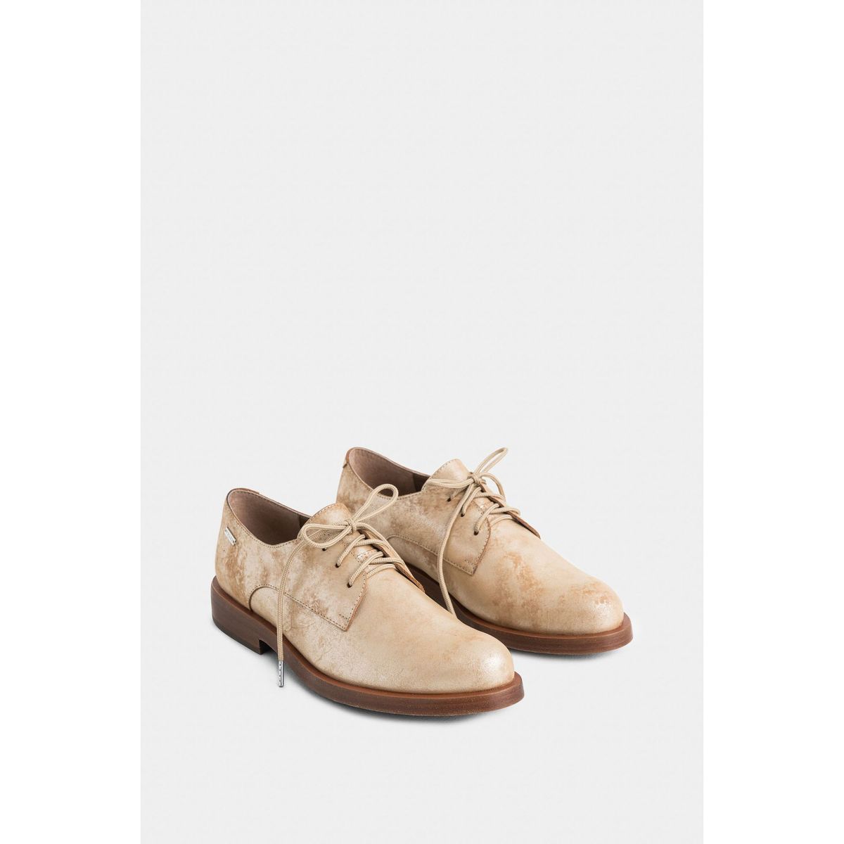 VELEZ - Vélez Zapato De Cordón Alba Cuero Folia Mujer Oxford Dorado