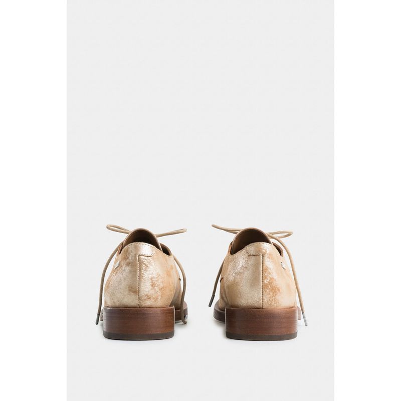 VELEZ - Vélez Zapato De Cordón Alba Cuero Folia Mujer Oxford Dorado