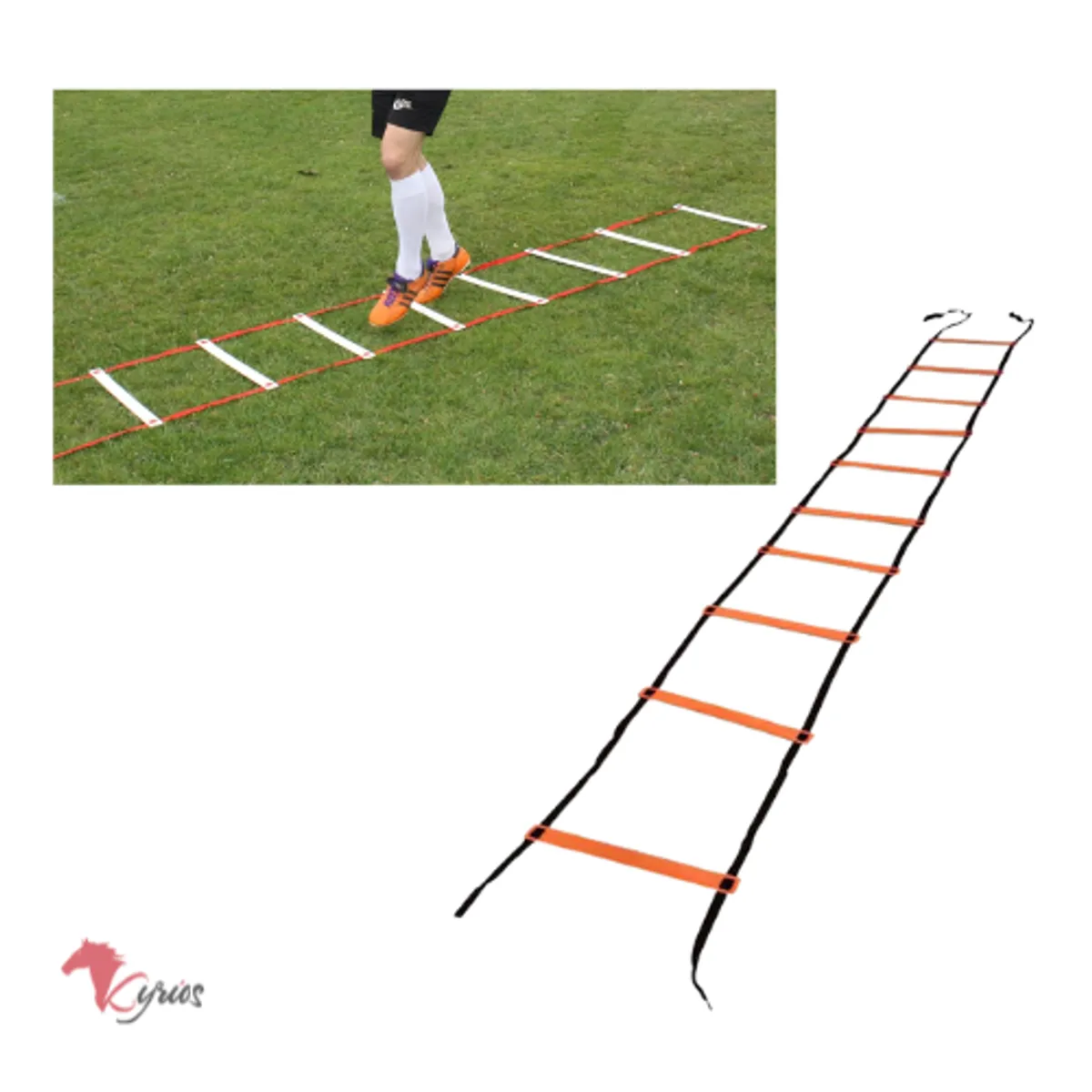 GENERICO - Kit Entrenamiento Escalera Coordina + 10 Conos+ 10 Tortuga