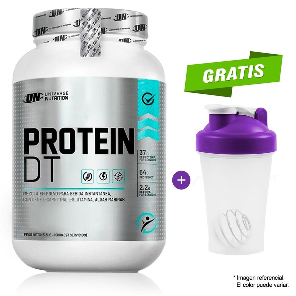 UNIVERSE NUTRITION - PROTEÍNA PROTEIN DT 1.5 KG COOKIES AND CREAM MÁS SHAKER