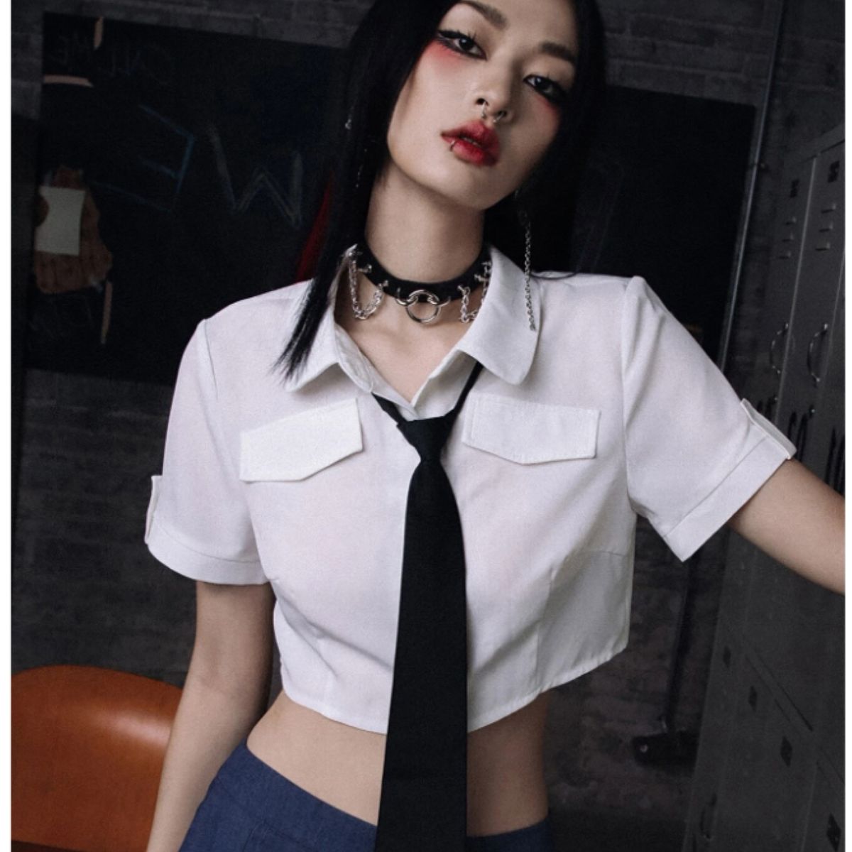 GENERICO - BLUSA  BLANCA LOLITAS K-POP SCHOOL