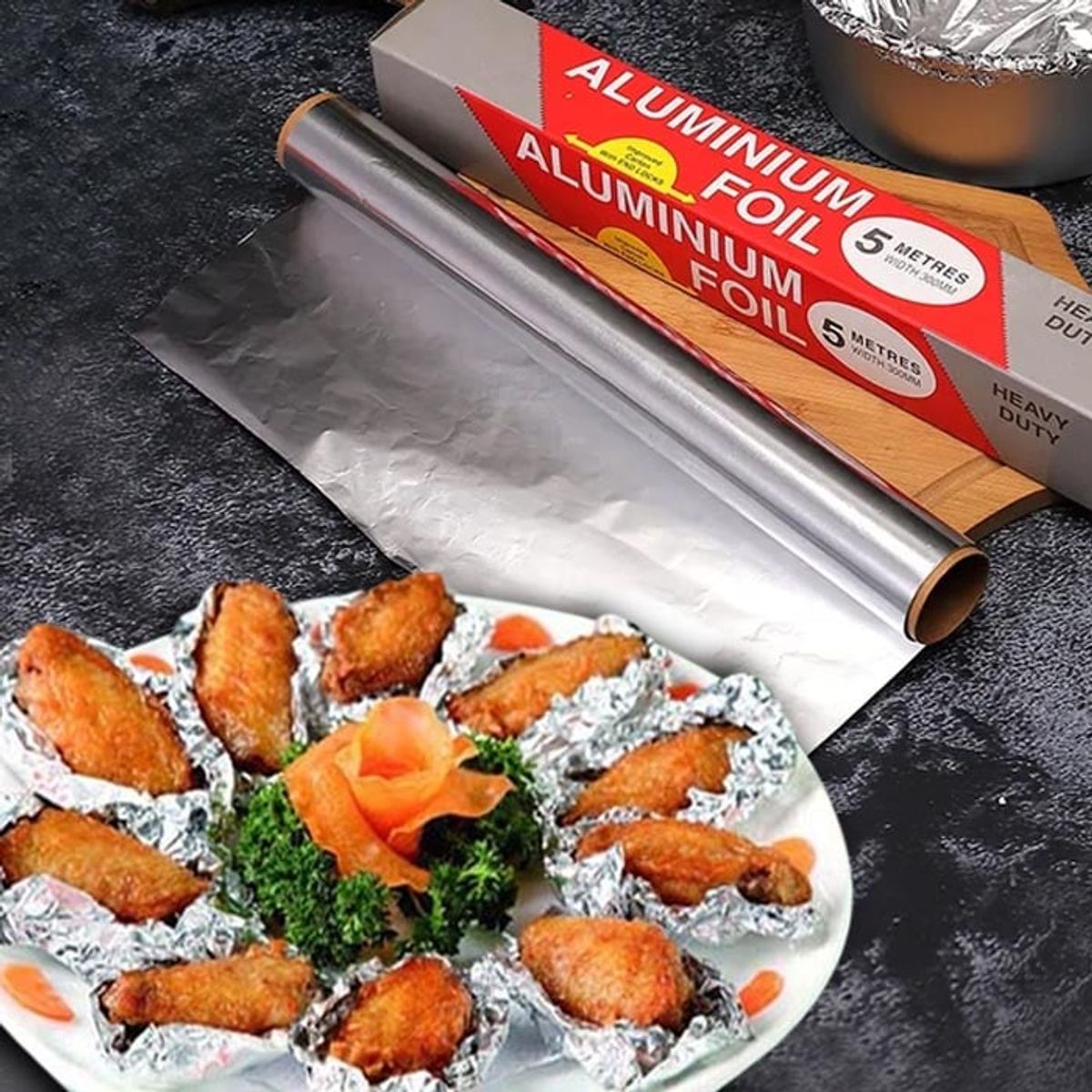 GENERICO - PAPEL ALUMINIO DE ALIM. 10m SET DE 4 UN