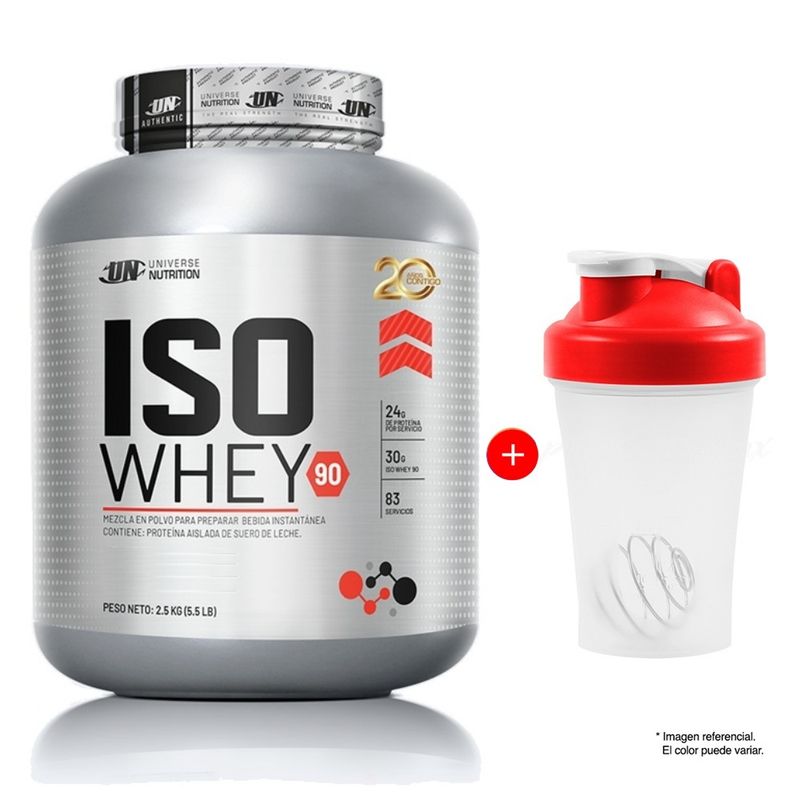 UNIVERSE NUTRITION - Proteína Universe Nutrition Iso Whey 90 2.5 Kg Chocolate + shaker