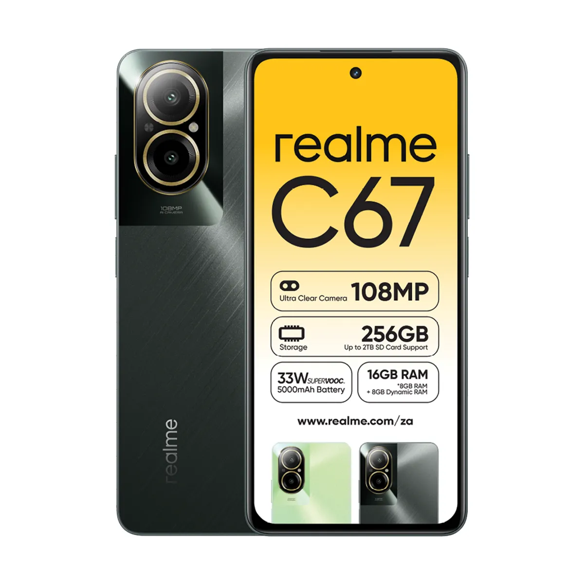 REALME - SMARTPHONE REALME C67  256GB ROM+ 16GB RAM (8GB+ 8GB Extended) / BLACK ROCK