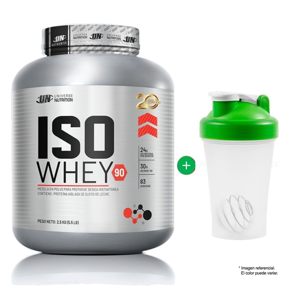 UNIVERSE NUTRITION - ISO WHEY 90 CHOCOLATE - 2.5 kg Proteína - 83 servicios