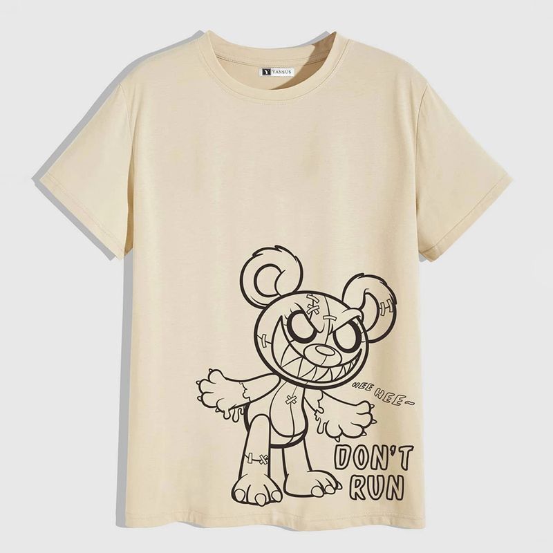 YANSUS - Polo Hombre Yansus Basico Oso Don´t Run