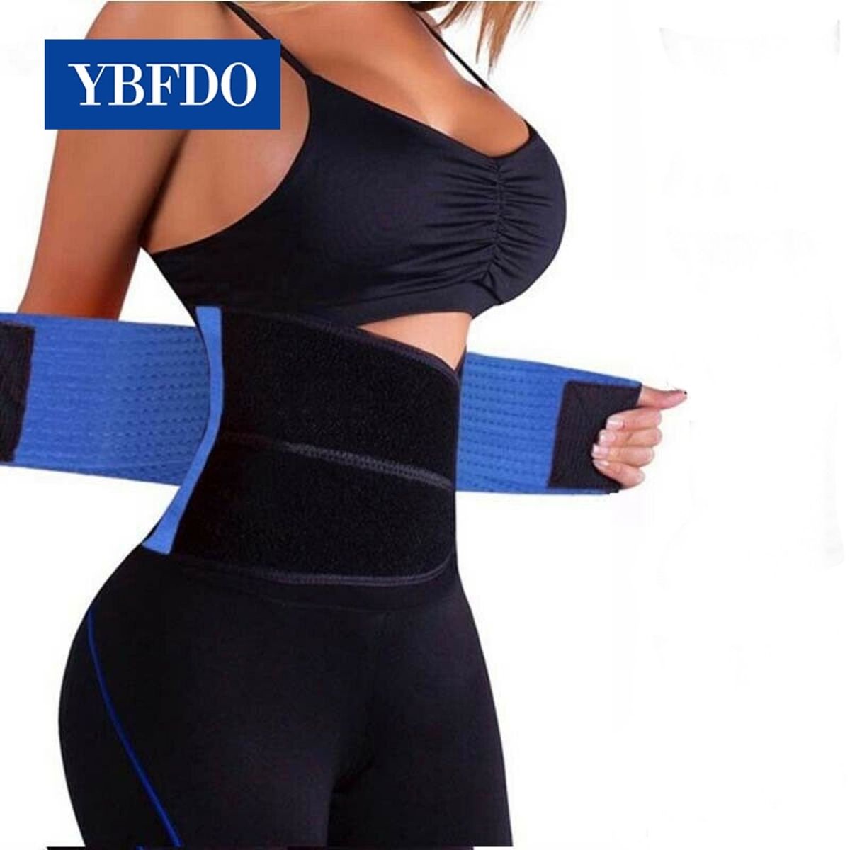 TIOZONEY - Faja Reductora Cintura Avispa Modeladora Unisex-Azul