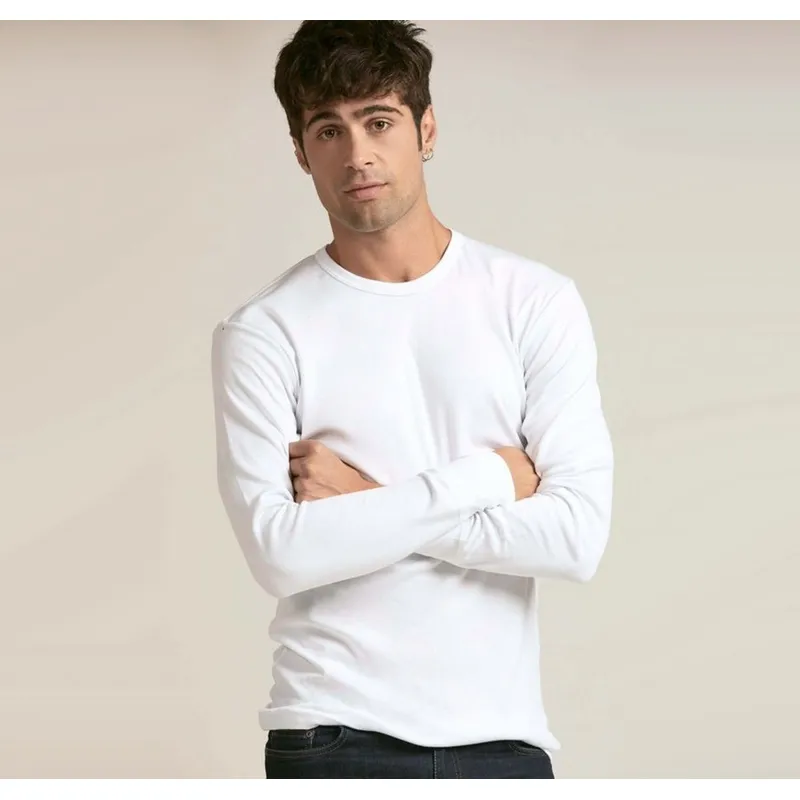 GENERICO - Polo Camiseta Calentador térmico para Hombre Blanco Micro Polar