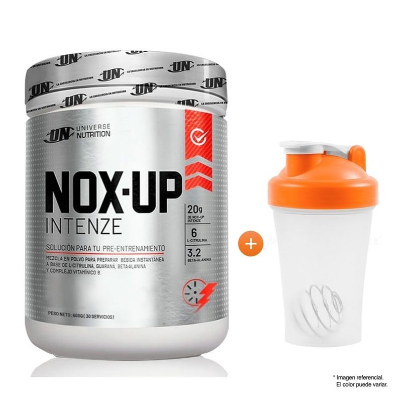 UNIVERSE NUTRITION - NOX UP INTENZE 600 GRAMOS PRE-ENTRENO CITRUS PUNCH