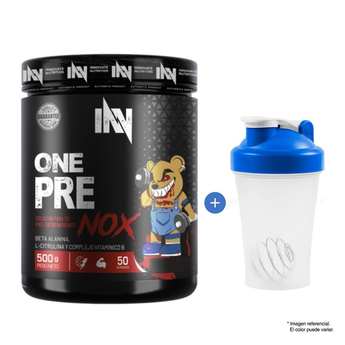INN INNOVATE NUTRITION - ONE PRE NOX 500 GRAMOS PRE-ENTRENO FRUIT PUNCH