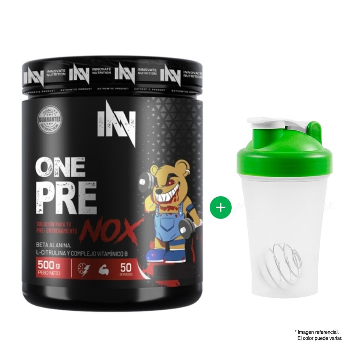 INN INNOVATE NUTRITION - ONE PRE NOX 500 GRAMOS INNOVATE NUTRITION FRUIT PUNCH