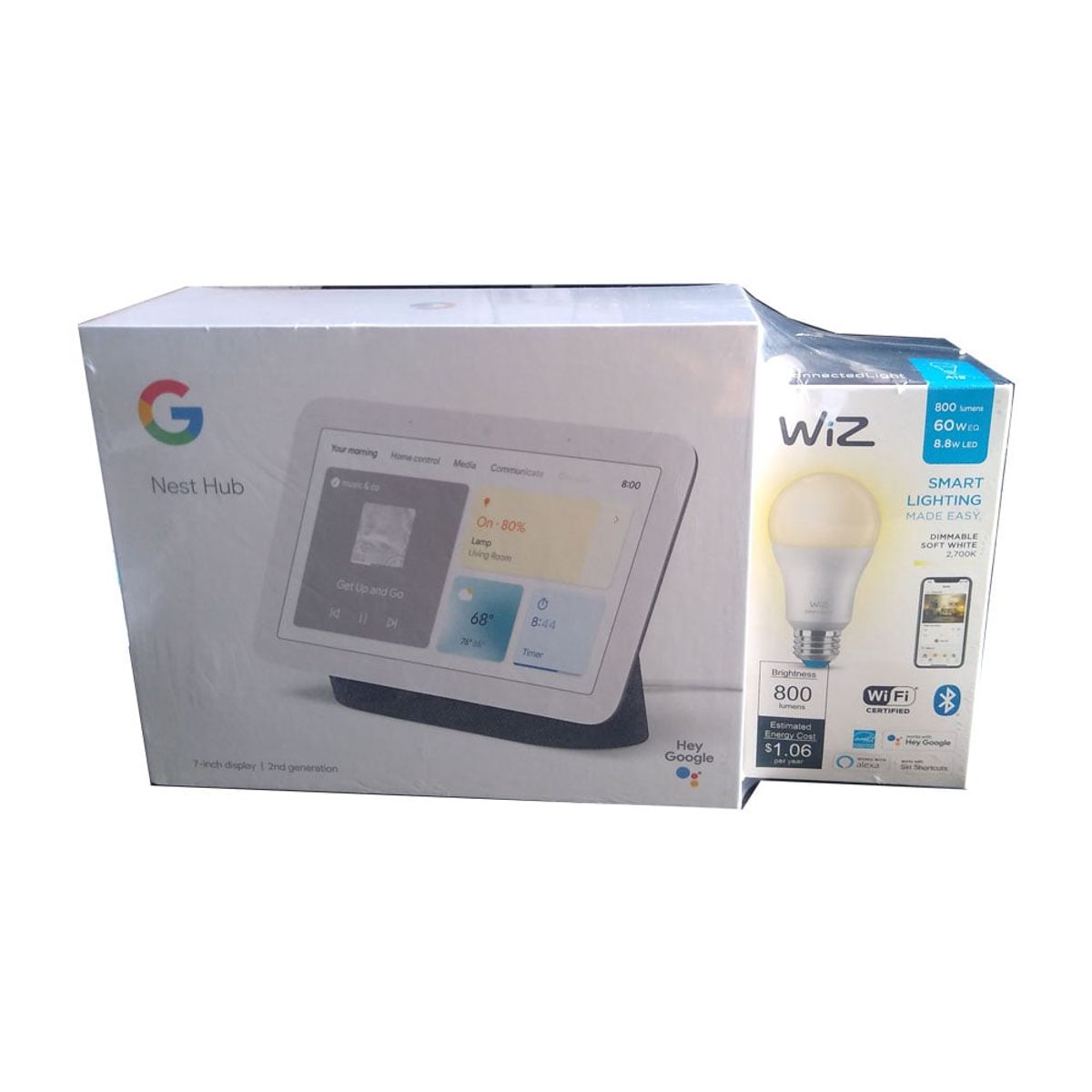 GOOGLE - Google Nest Hub 2 gen + foco smat wifi