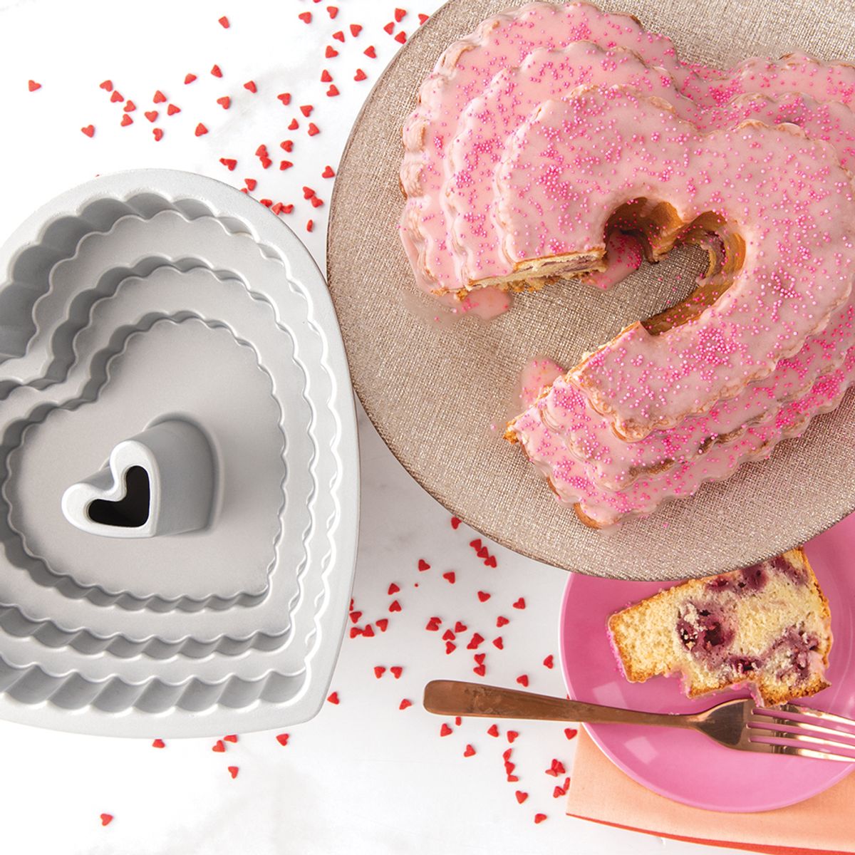 NORDIC WARE - Molde Bundt Tiered Heart