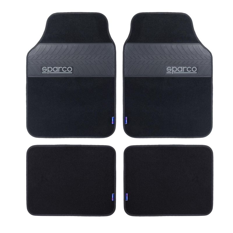 SPARCO - Piso Sparco Alfombra 4 Pcs Spc1909BK