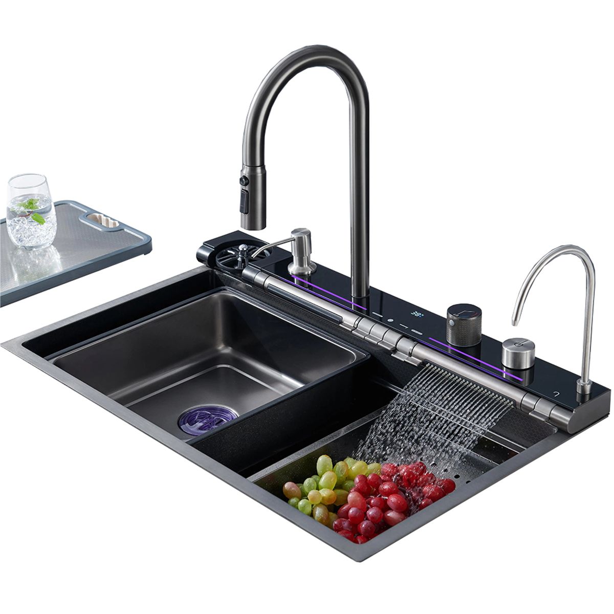 FRITECSA - Lavadero Multifuncional Hiluxury Luz Led y Teclas