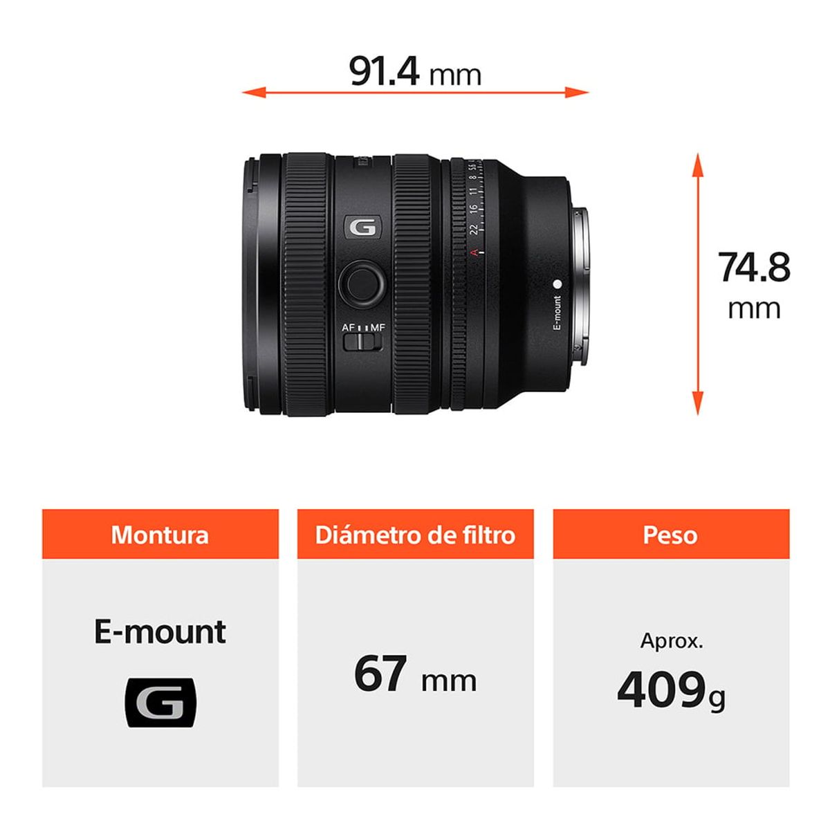 SONY - Sony Lente SEL1625G Zoom Gran Angular Full Frame Serie G