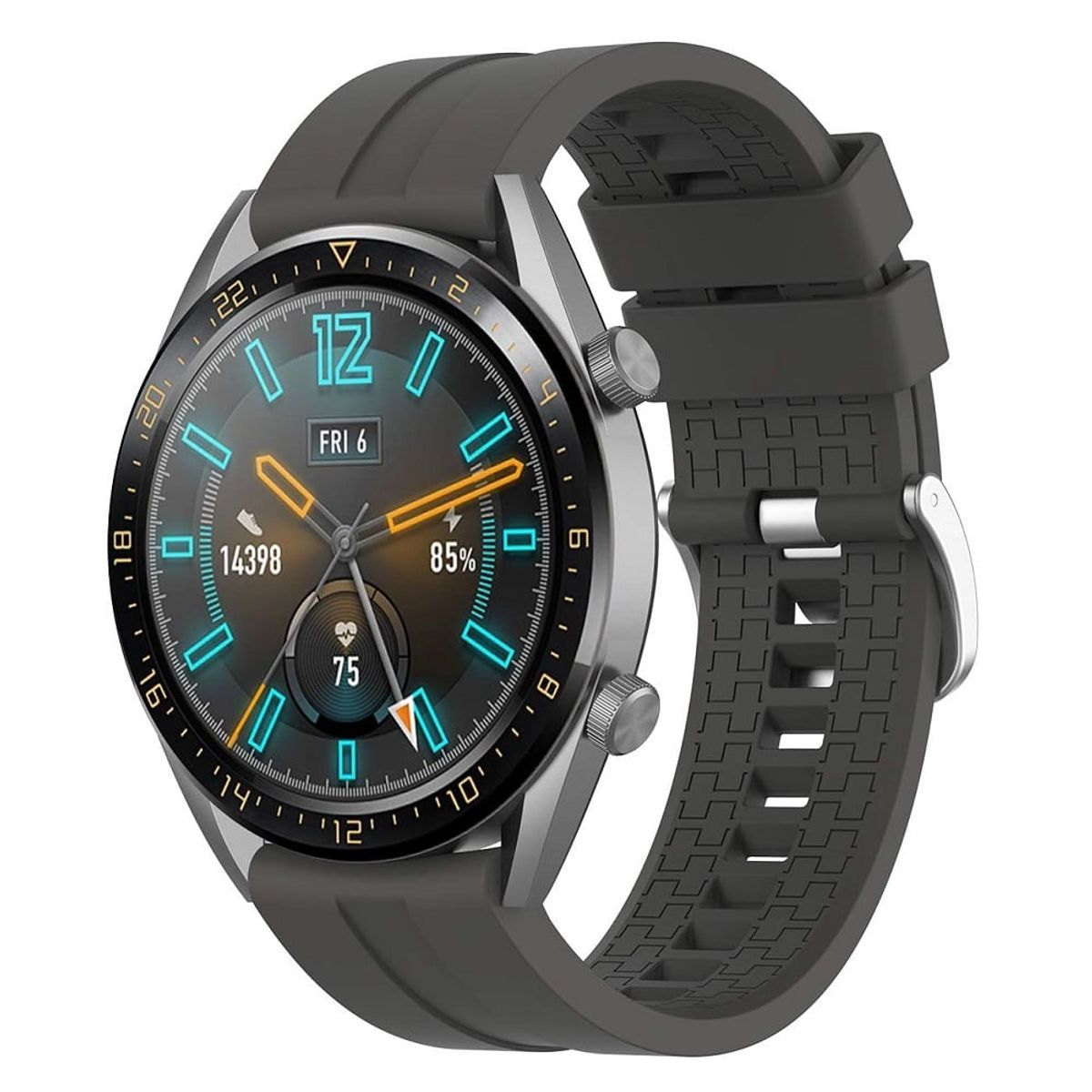 GENERICO - CORREA SILICONA PARA HUAWEI WATCH GT3 46MM GRIS