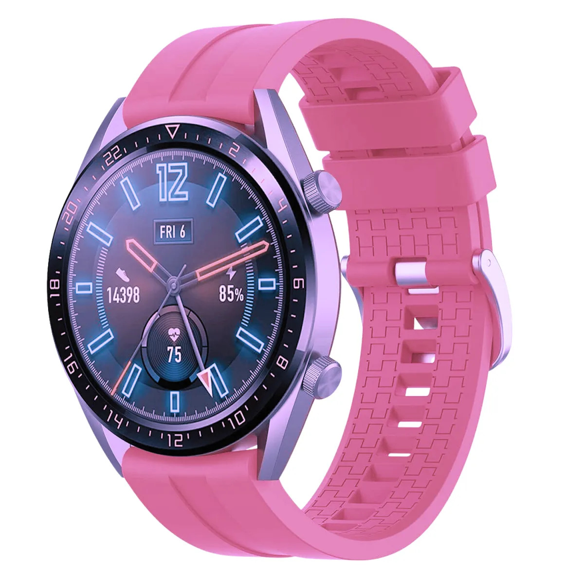 GENERICO - CORREA SILICONA PARA HUAWEI WATCH GT3 46MM ROSADO