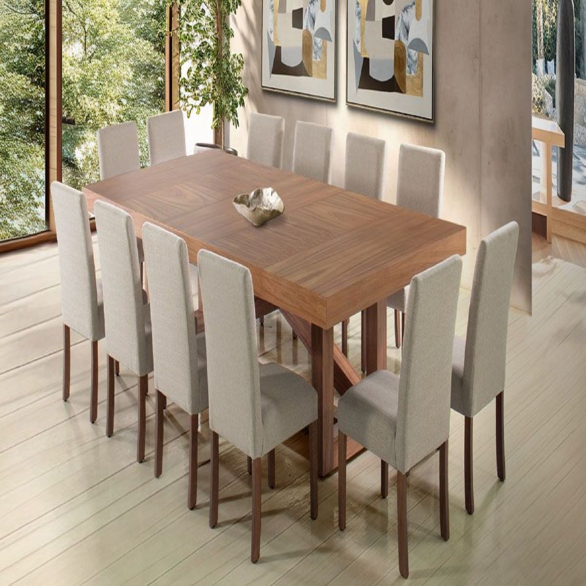 DMUEBLES - Comedor Dmuebles 12 sillas Ravello - Beige