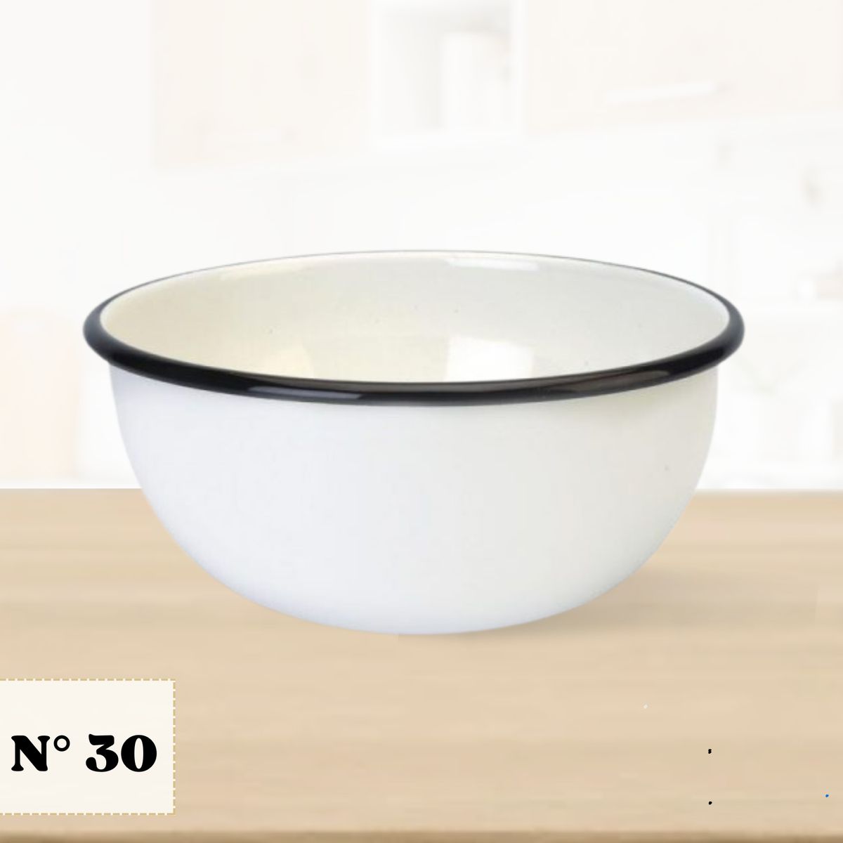 RECORD - Tazon Acero Vidrificado Esmaltado Blanco N30