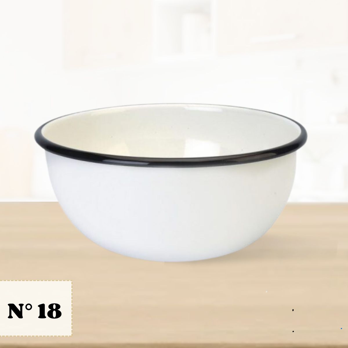 RECORD - Tazon Acero Vidrificado Esmaltado Blanco N18