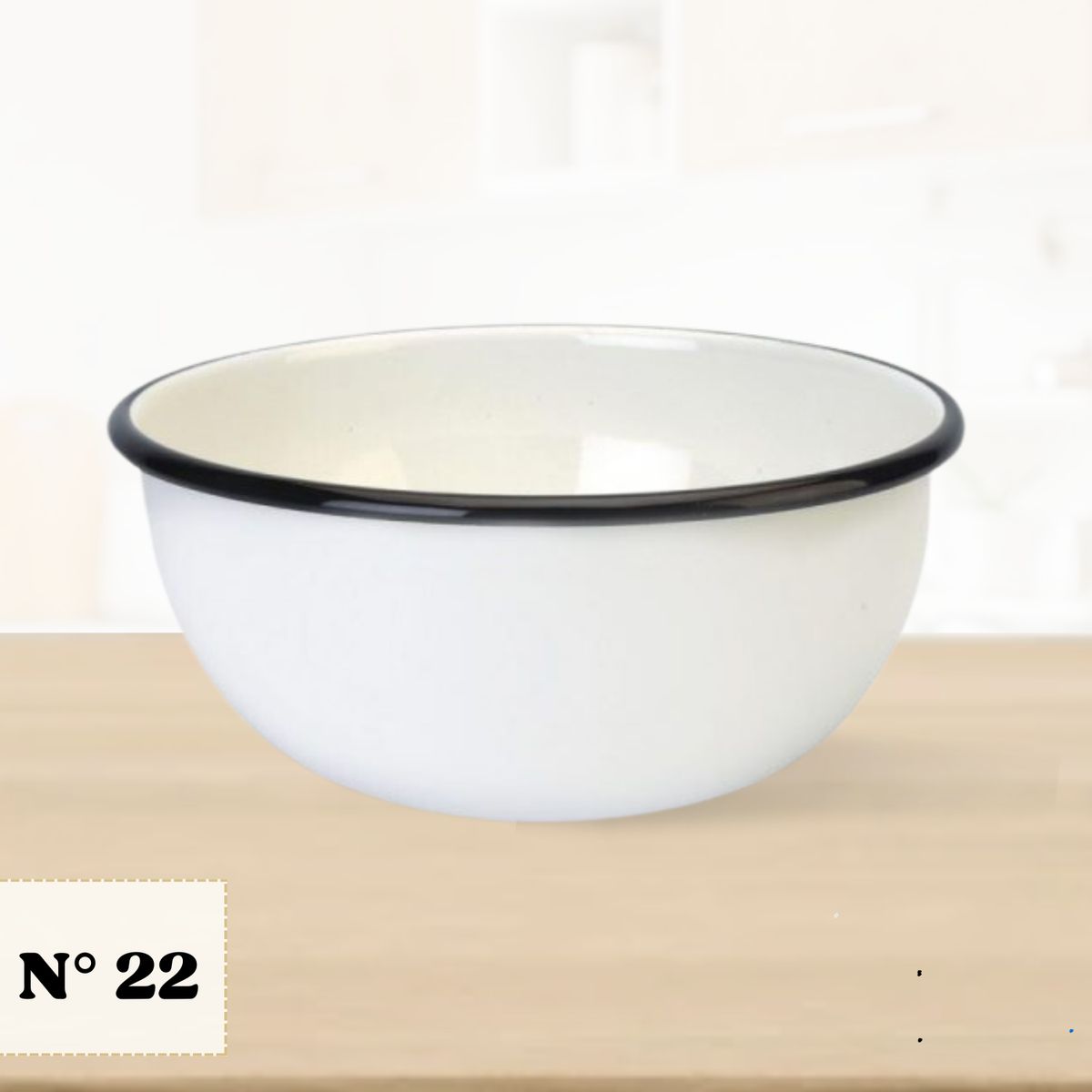 RECORD - Tazon Acero Vidrificado Esmaltado Blanco N22