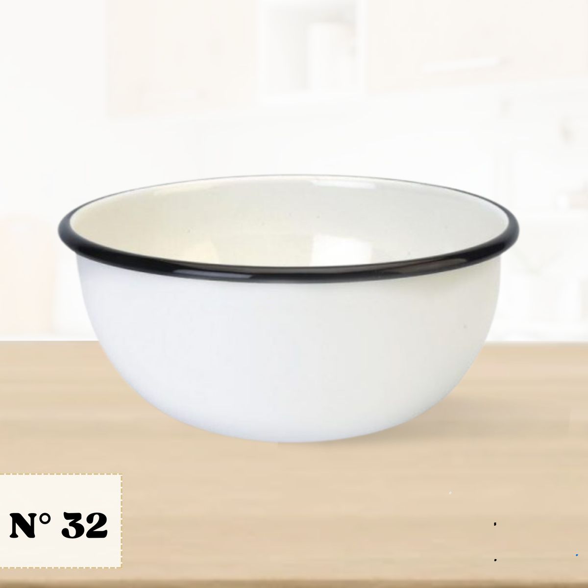 RECORD - Tazon Acero Vidrificado Esmaltado Blanco N32