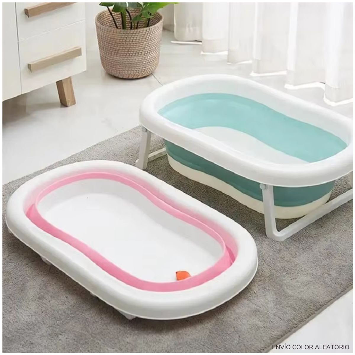 INSPIRA MARKET - Bañera plegable portatil para bebes Color Aleatorio