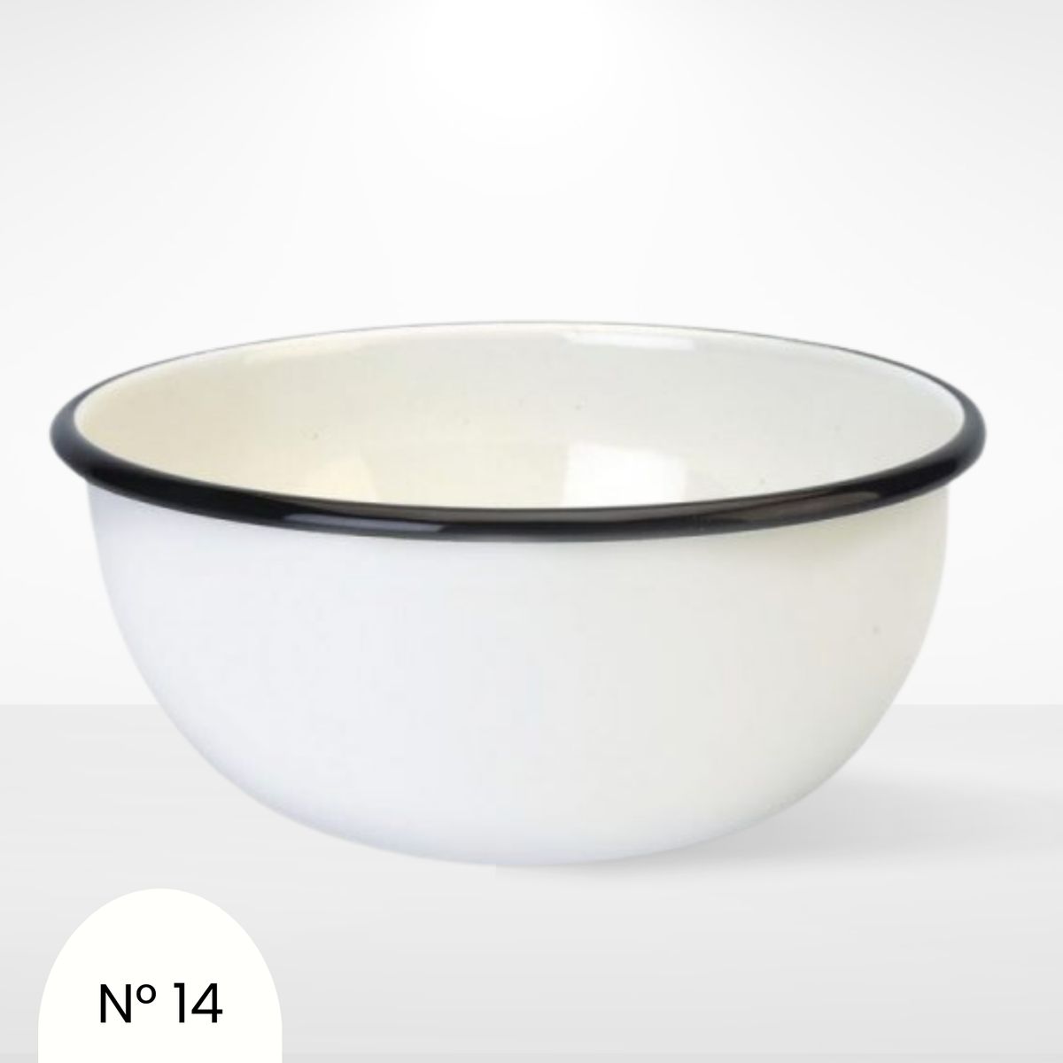 RECORD - Tazón Acero Vitrificado Blanco N°14