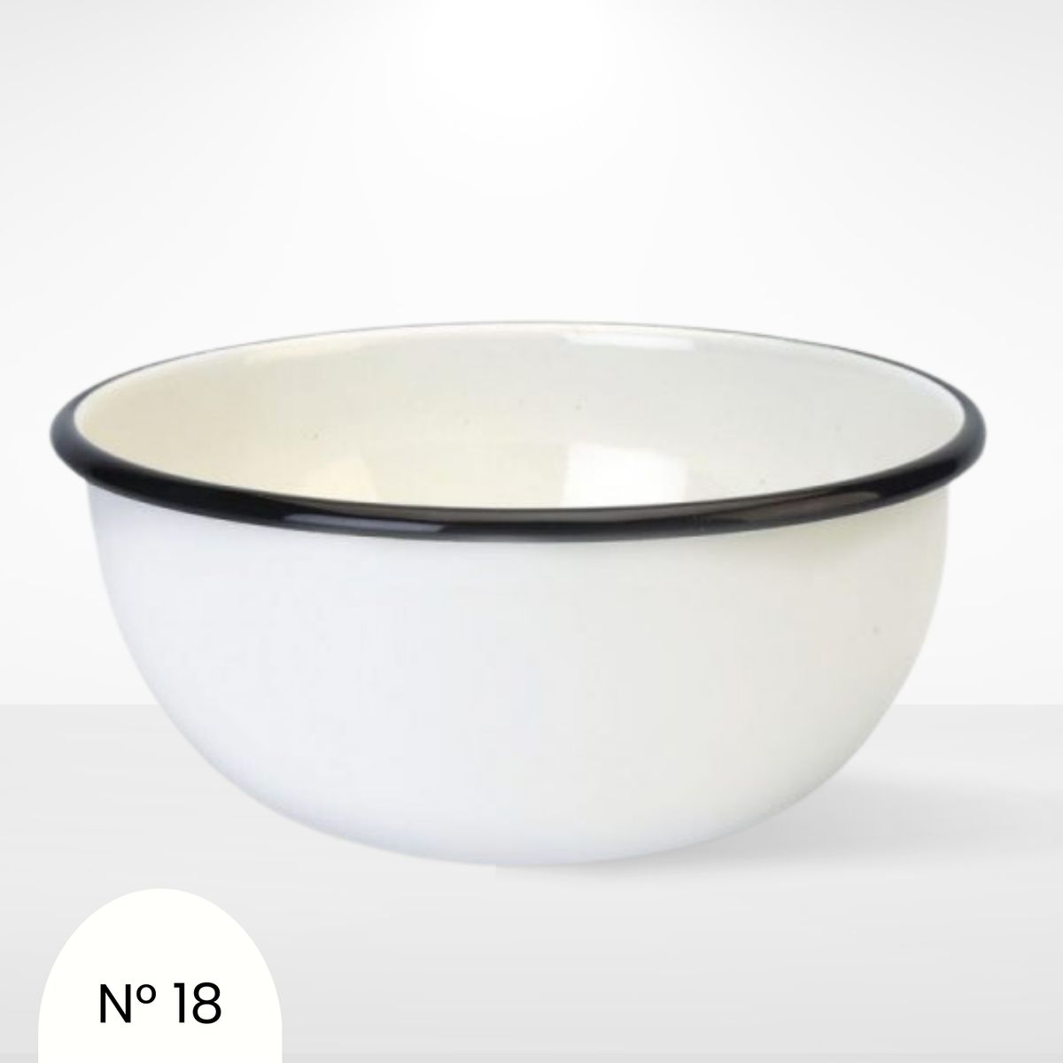 RECORD - Tazón Acero Vitrificado Blanco N°18