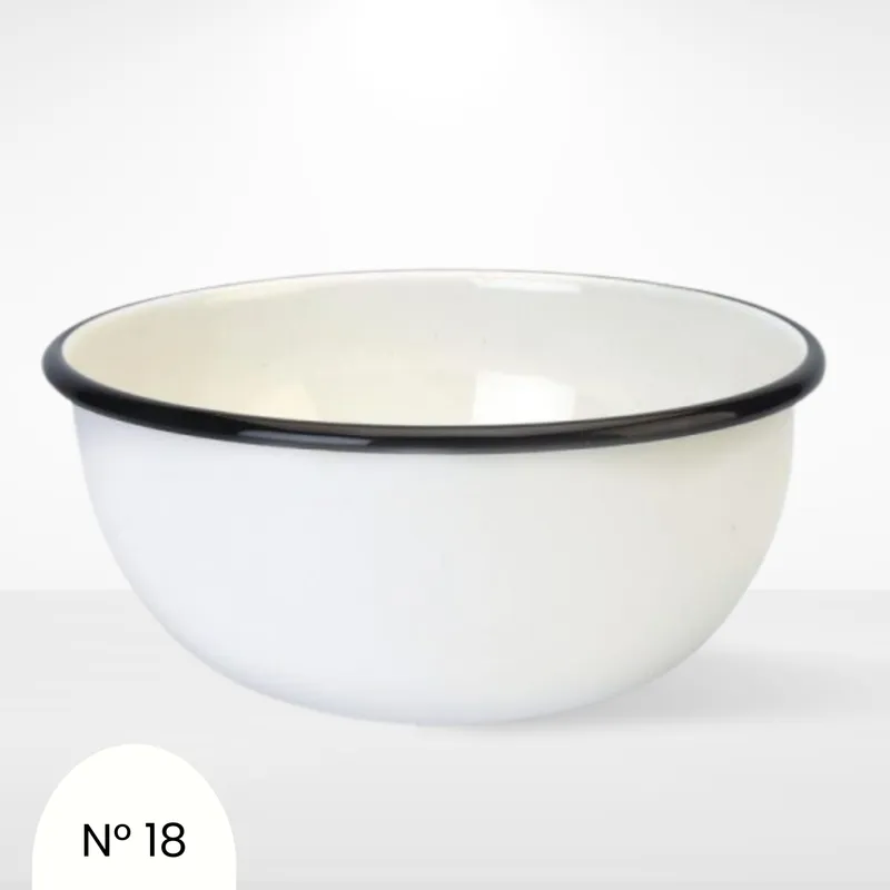 RECORD - Tazón Acero Vitrificado Blanco N°18