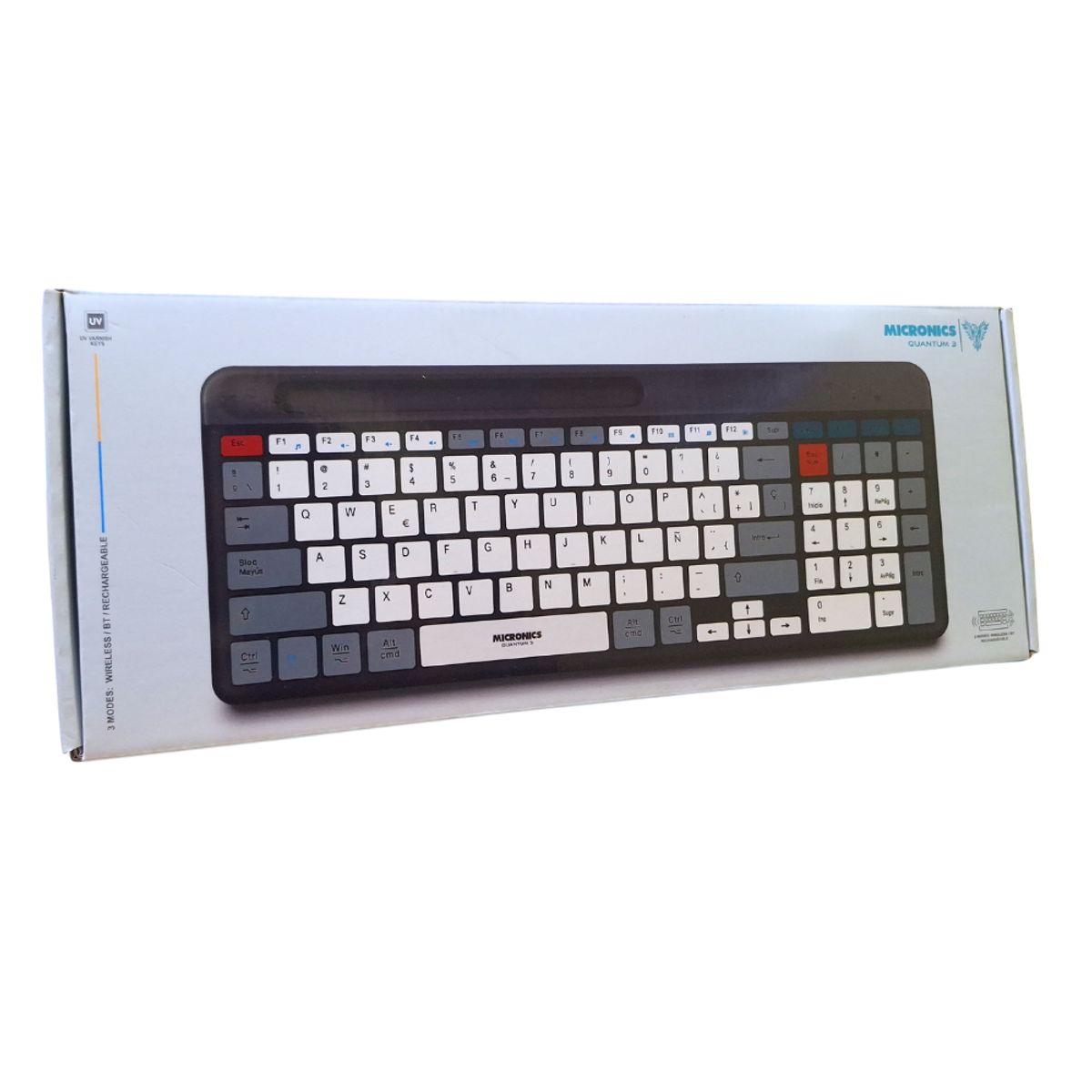 MICRONICS - Teclado Micronics Bluetooth Inalambrico Recargable Español K600-3M