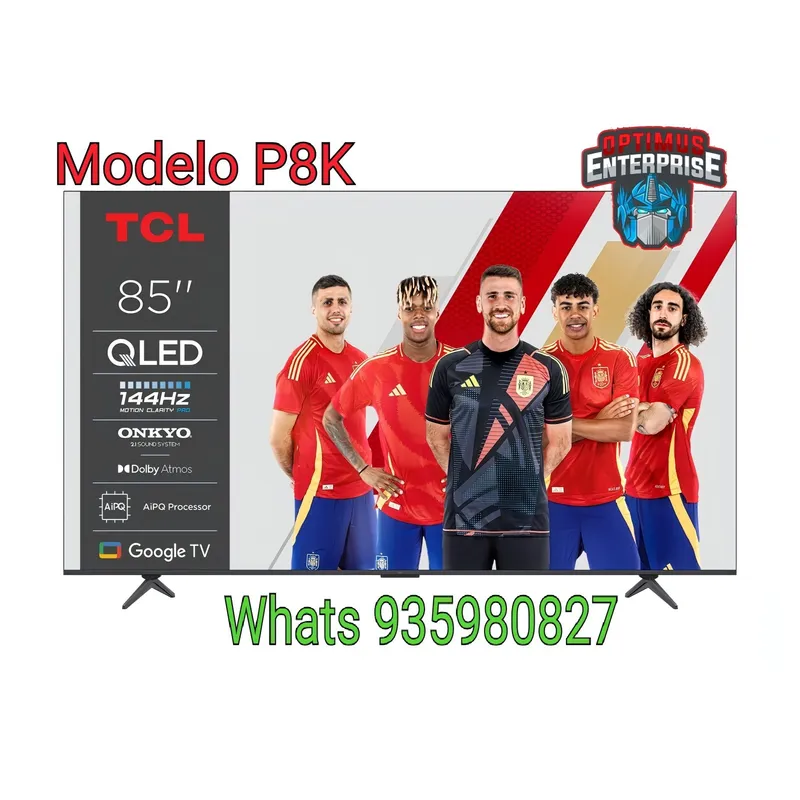 TCL - 85" QLED UHD P8K PREMIUM 4K GOOGLE TCL Smart TV  INTELIGENCIA ARTIFICIAL Televisor