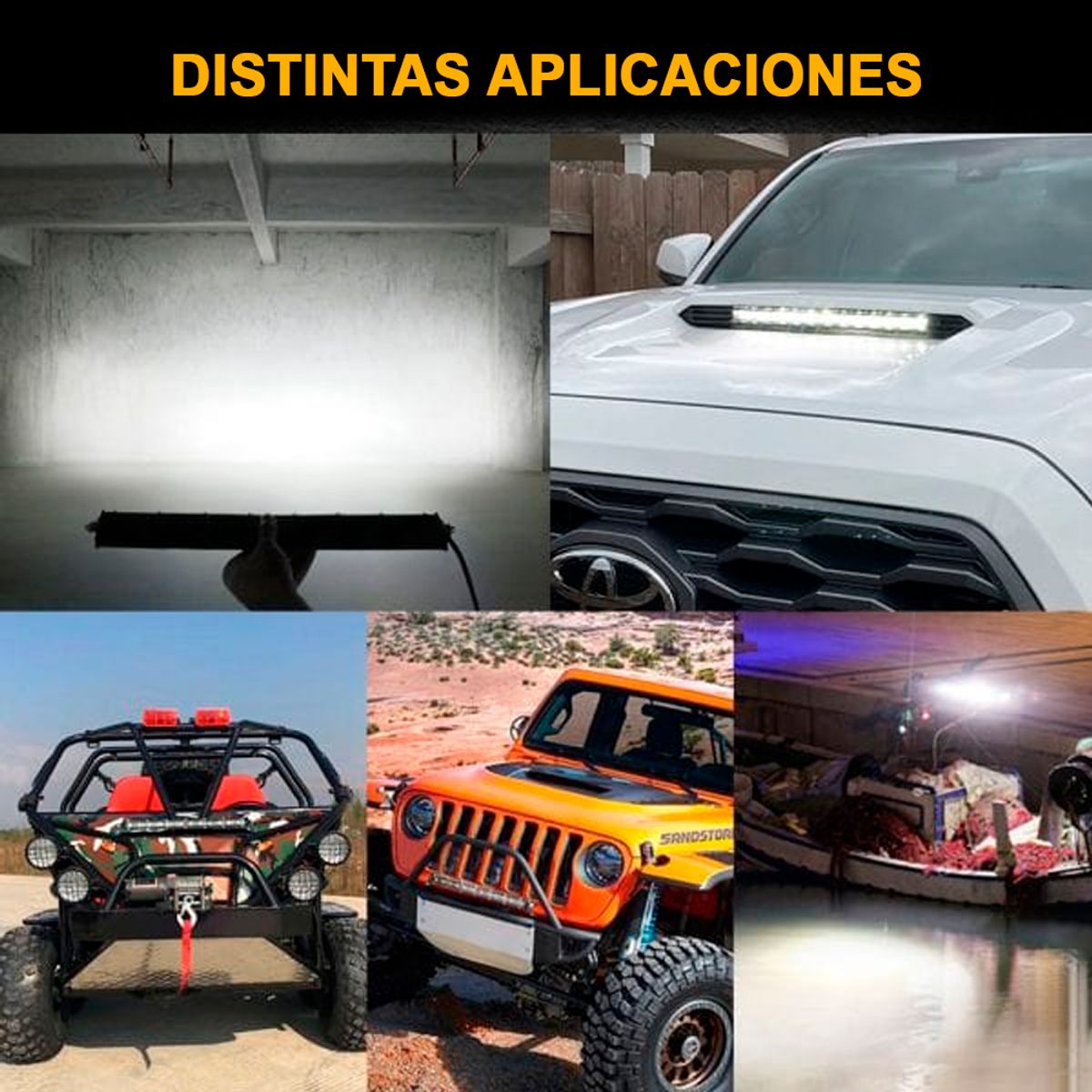 NAOEVO - Barra LED 6D Serie S9 26 120W Spot Blanco