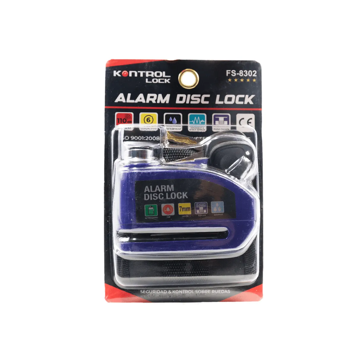 GENERICO - Candado De Disco Semipesado Con Alarma