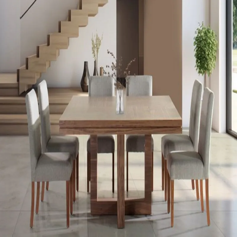 DMUEBLES - Comedor Dmuebles 6 sillas Veliero - Gris claro