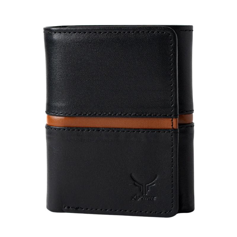 ARMUZ - Billetera de cuero vacuno premium AR19 De tres cuerpos