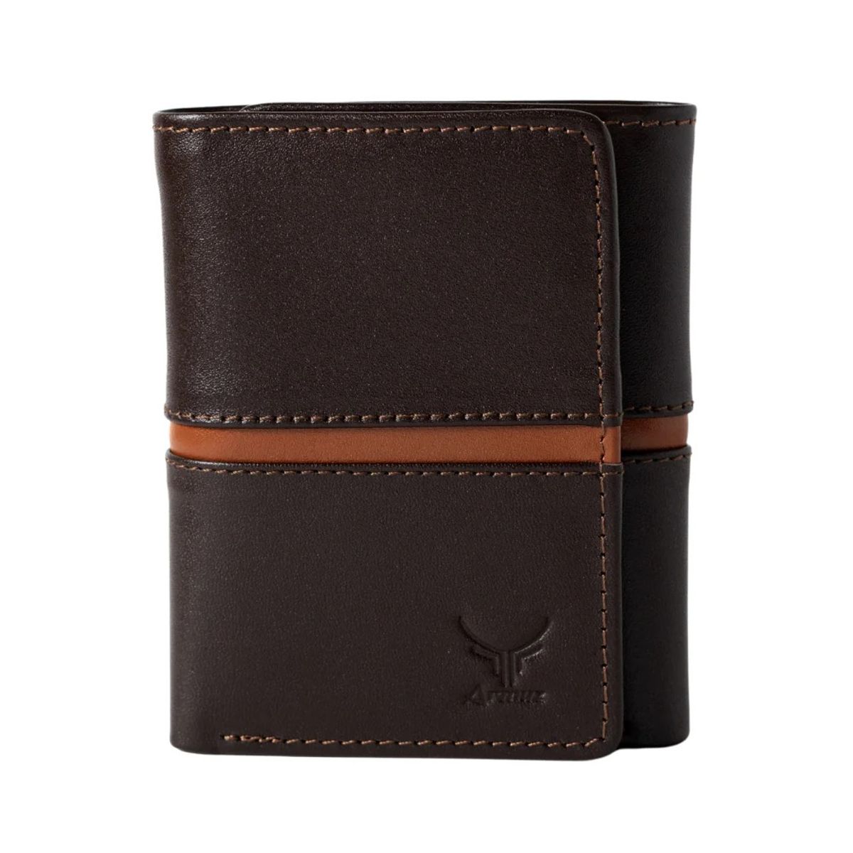 ARMUZ - Billetera de cuero vacuno premium AR19 De tres cuerpos