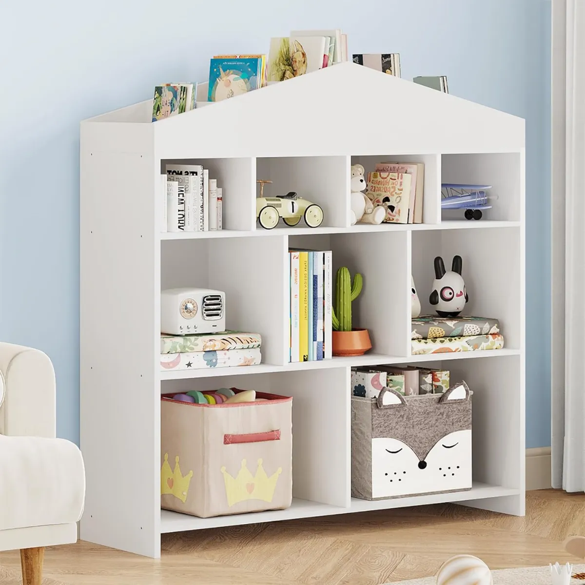 DIBA MUEBLES - Librero Multifuncional Infantil Jade Blanco DIBA Muebles