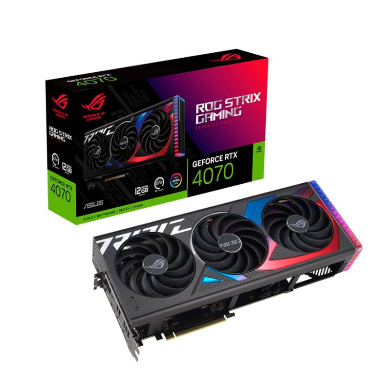 ASUS - ASUS GEFORCE RTX4070 ROG STRIX 12G P/N: RTX4070-12G-GAMING