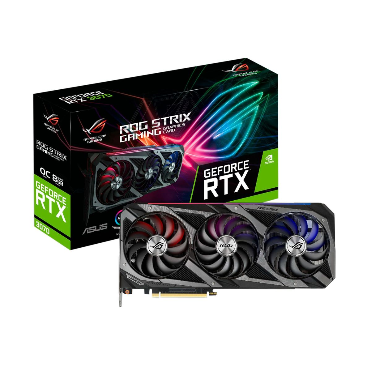 ASUS - ASUS GEFORCE RTX 3070 ROG STRIX 8G P/N: ROG-STRIX-RTX3070-O8G-GAMING