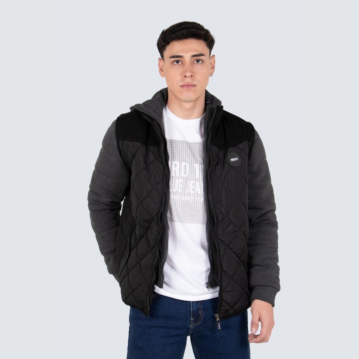 PARADA 111 - CASACA/CHALECO CON CAPUCHA PARA HOMBRE PARADA 111 KRISTIANO