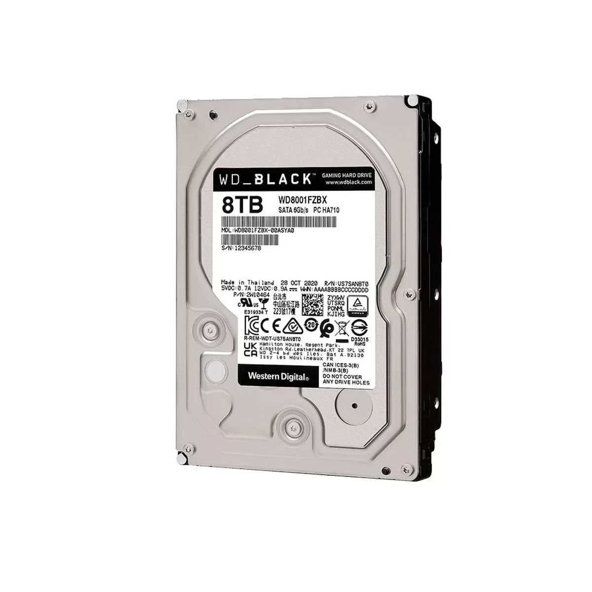 WESTERN DIGITAL - Disco Duro Western Digital Black 8TB SATA 6GBs 256MB Cache 7200RPM