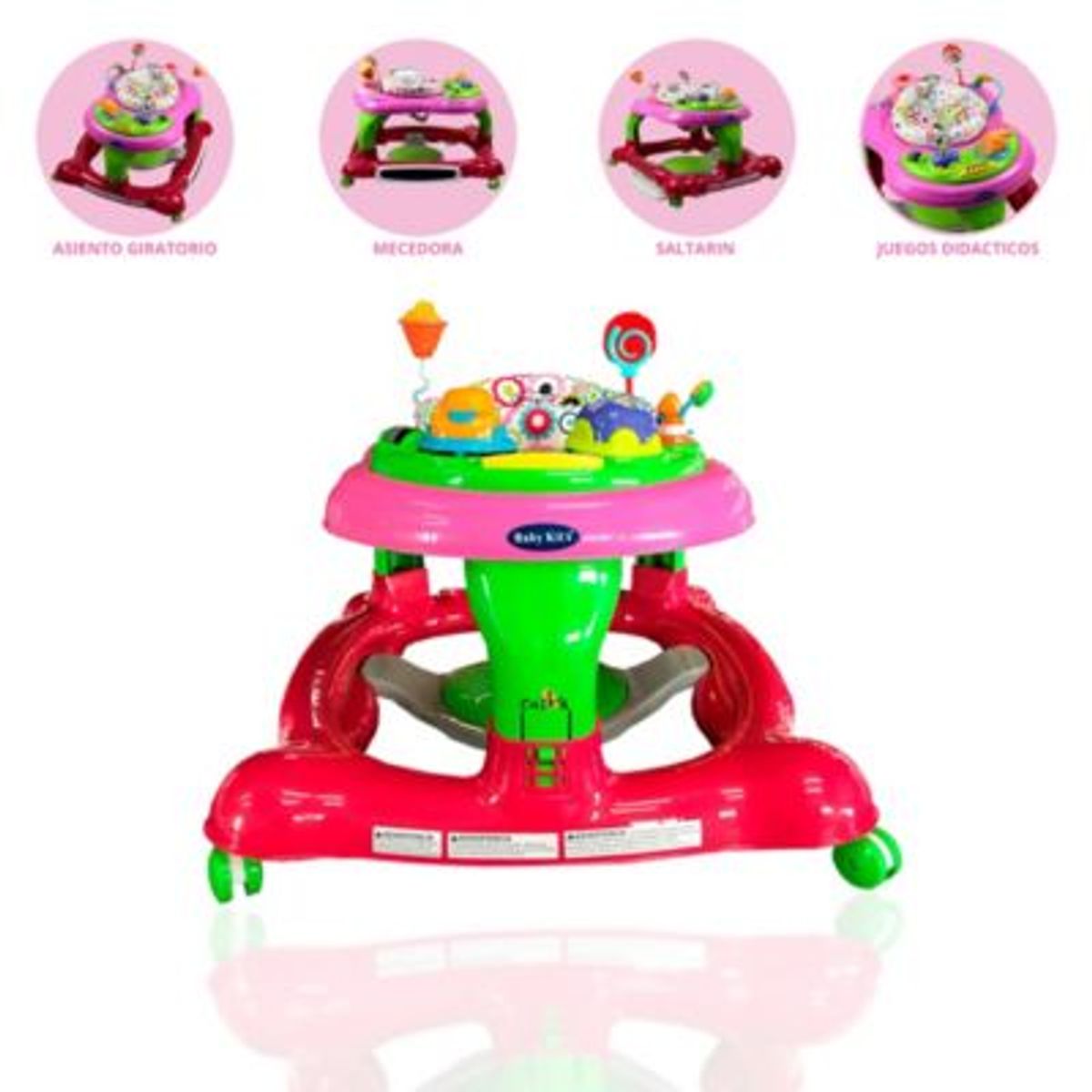 BABY KITS - Andador Centro de Actividades Para Bebé »360» Pink