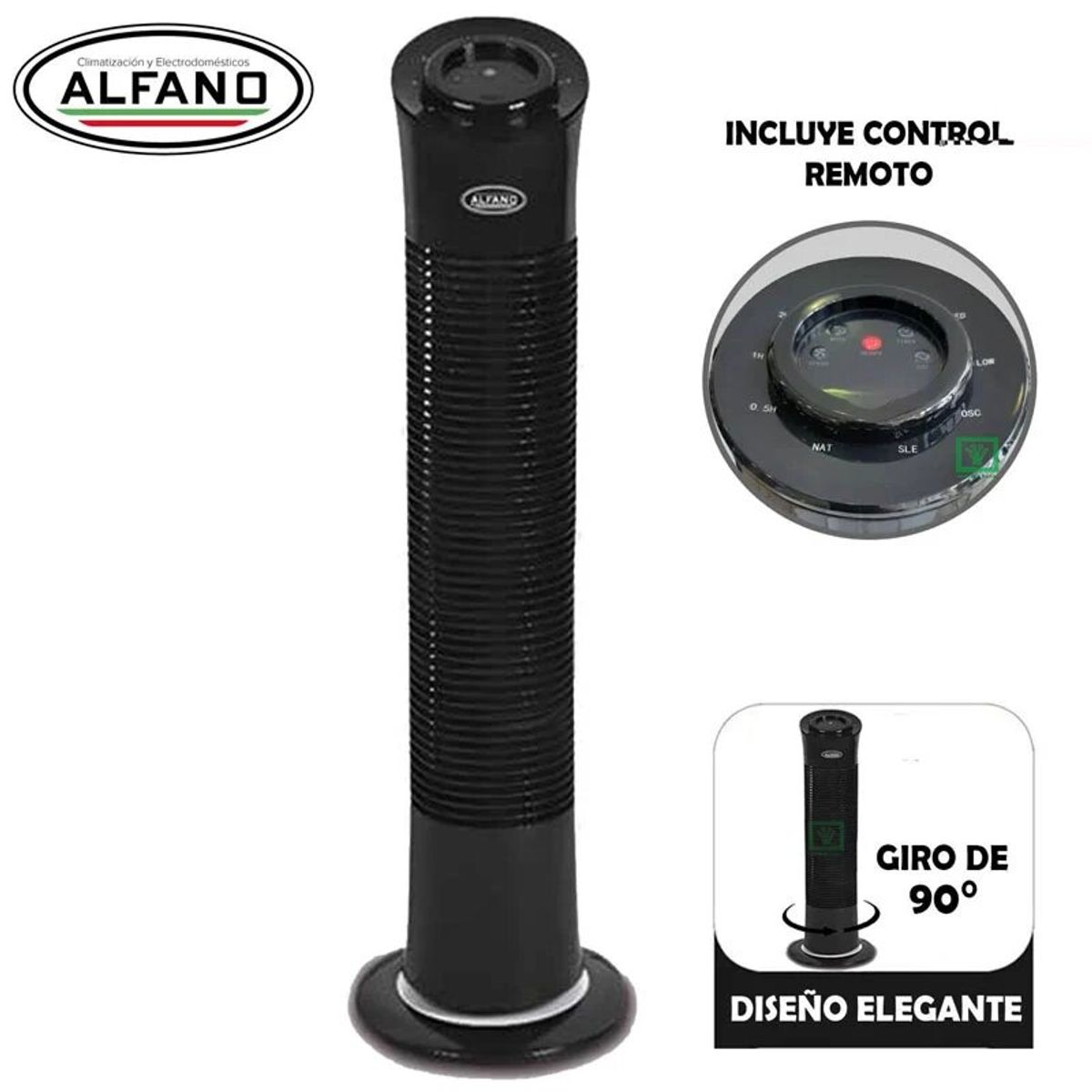 ALFANO - Ventilador De Torre Alfano Al-td30  78cm C/control Remoto